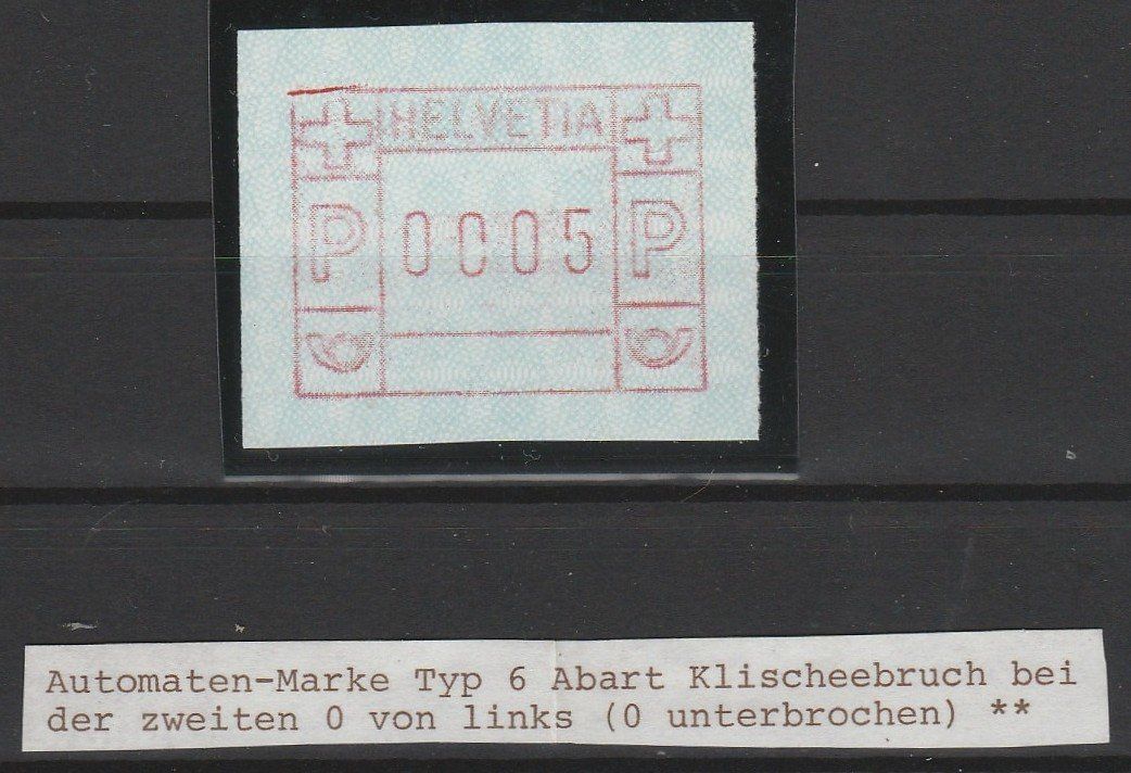 Alle Briefmarken: Type 6II mit Abart – Gebraucht aus Oberglatt ZH von Wiedmi6