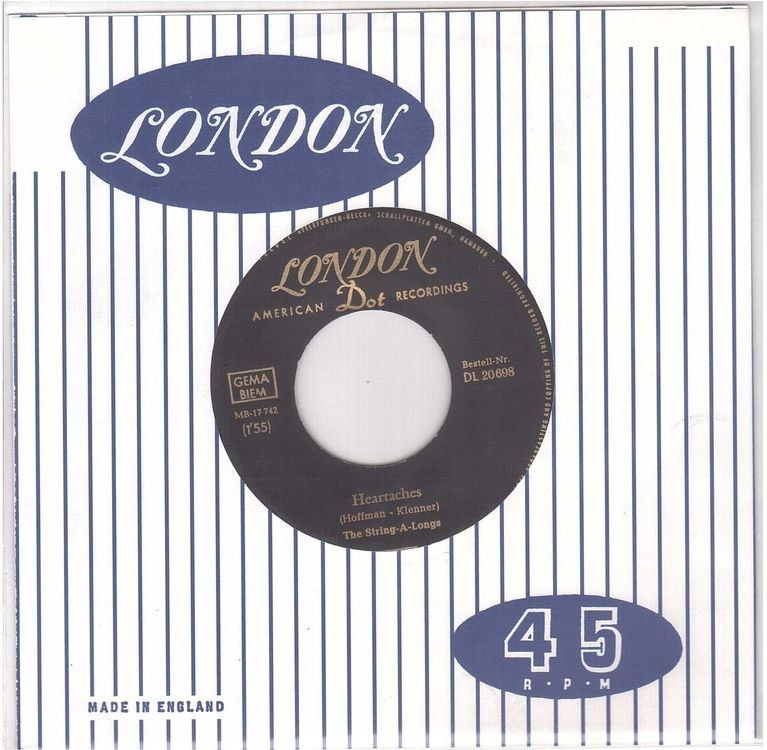 Dischi in vinile: The string a longs  --  Heartaches  Single7 – Usato da Oberwil (Dägerlen) venduto da thealbum
