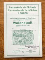 Landeskarte der Schweiz Walenstadt 1956