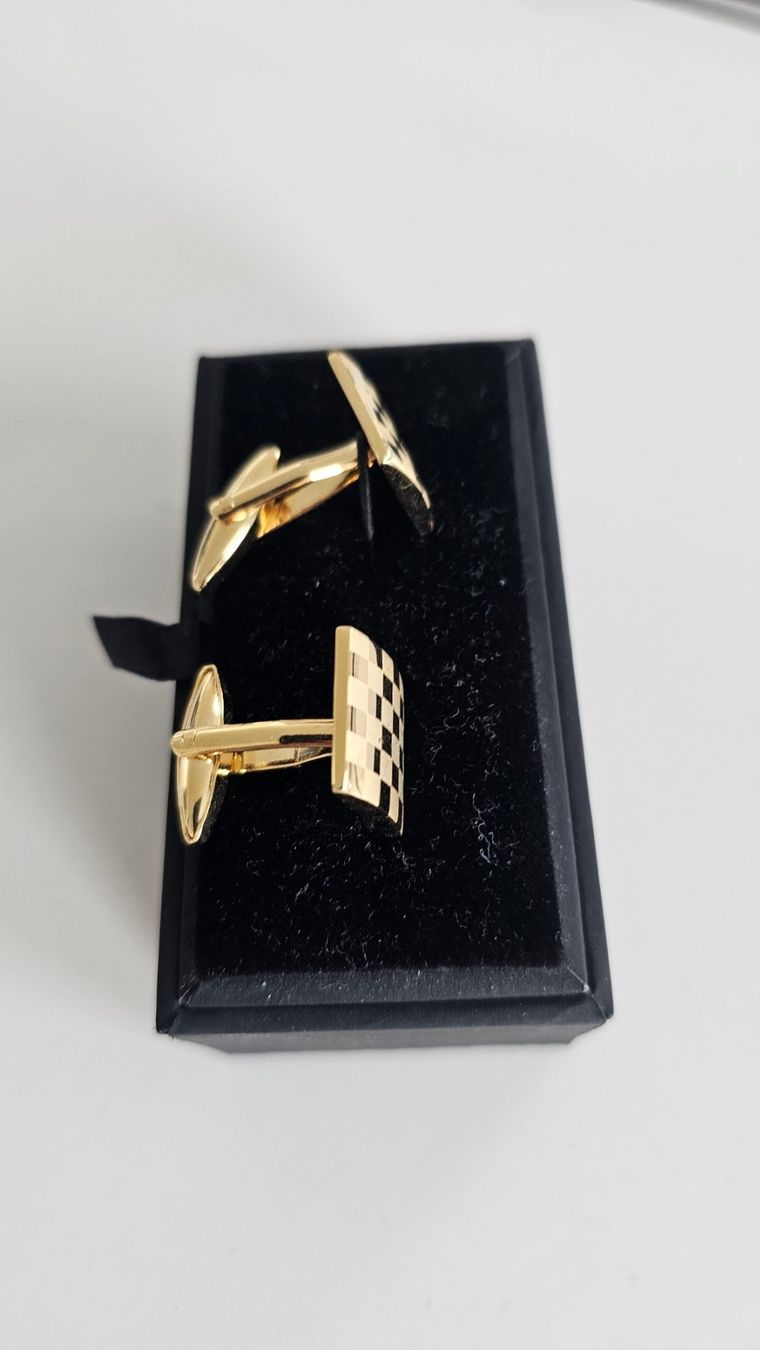 Gemelli: Manchettenknöpfe goldfarbig – Nuovo e nell'imballaggio originale da Fehraltorf venduto da herrenaccessoirsking 1