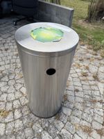 Abfallbehälter Edelstahl Höhe 81cm Recyclingdeckel für Ausse
