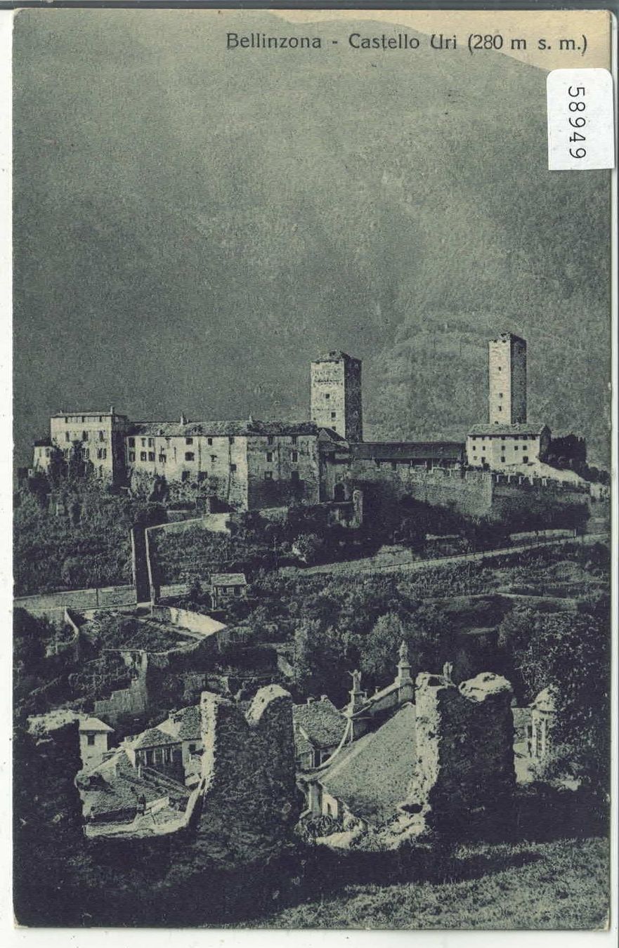 Cartoline postali: Bellinzona - Castello Uri – Usato da Ettingen venduto da Kartenplanet