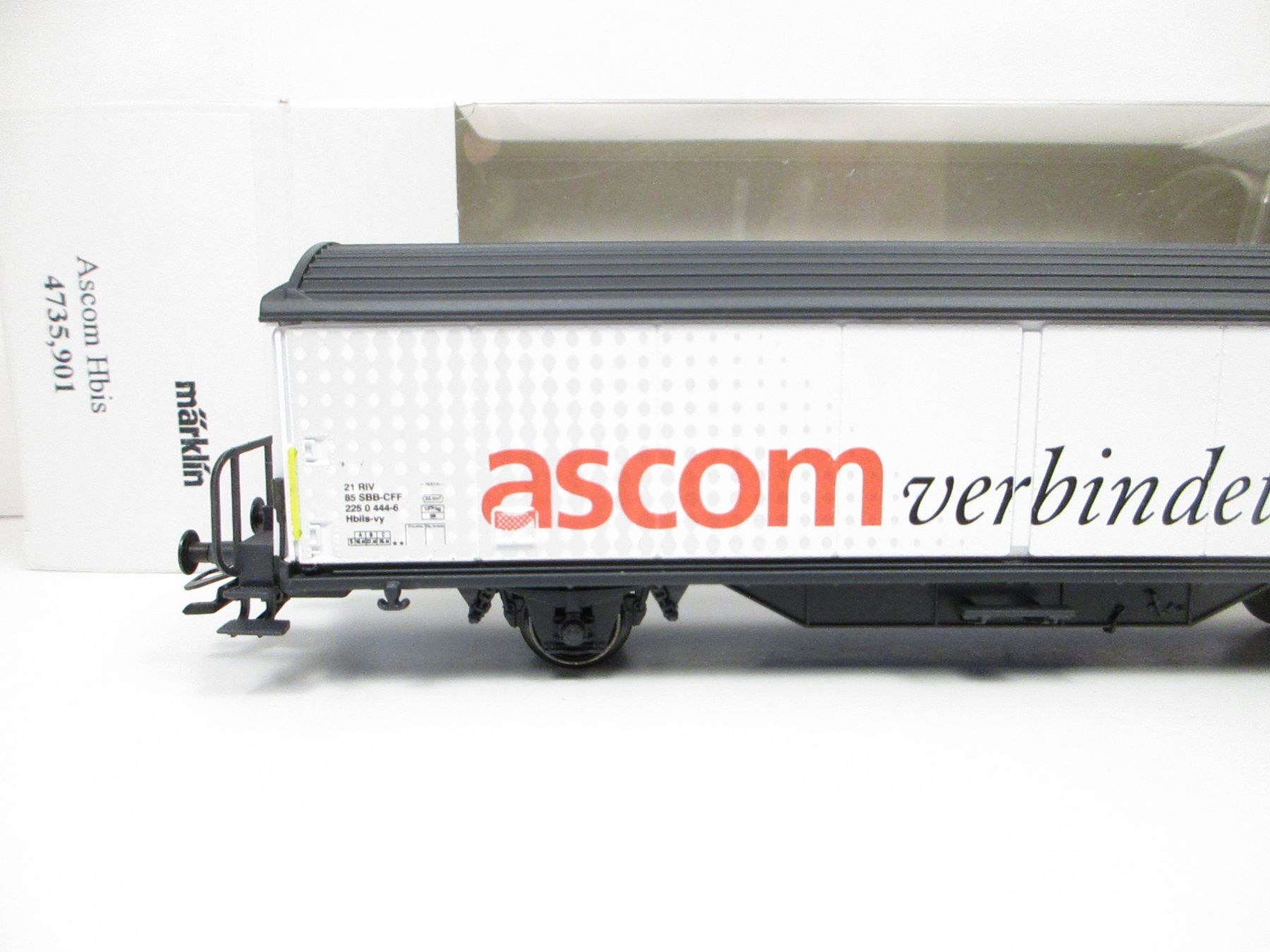 Märklin Modellini di ferrovie: Märklin H0 4735.901 SBB Schiebewandwagen ASCOM – Nuovo e nell'imballaggio originale da Olten venduto da Heinrich875 3