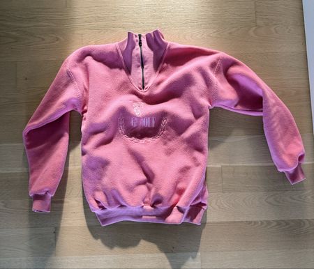 Rosa Fleece Golf Pullover Bad ragaz Gr. M Winter Pulli 