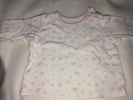Baby Pullover George 3-6 Monate Weiss mit rosa Muster