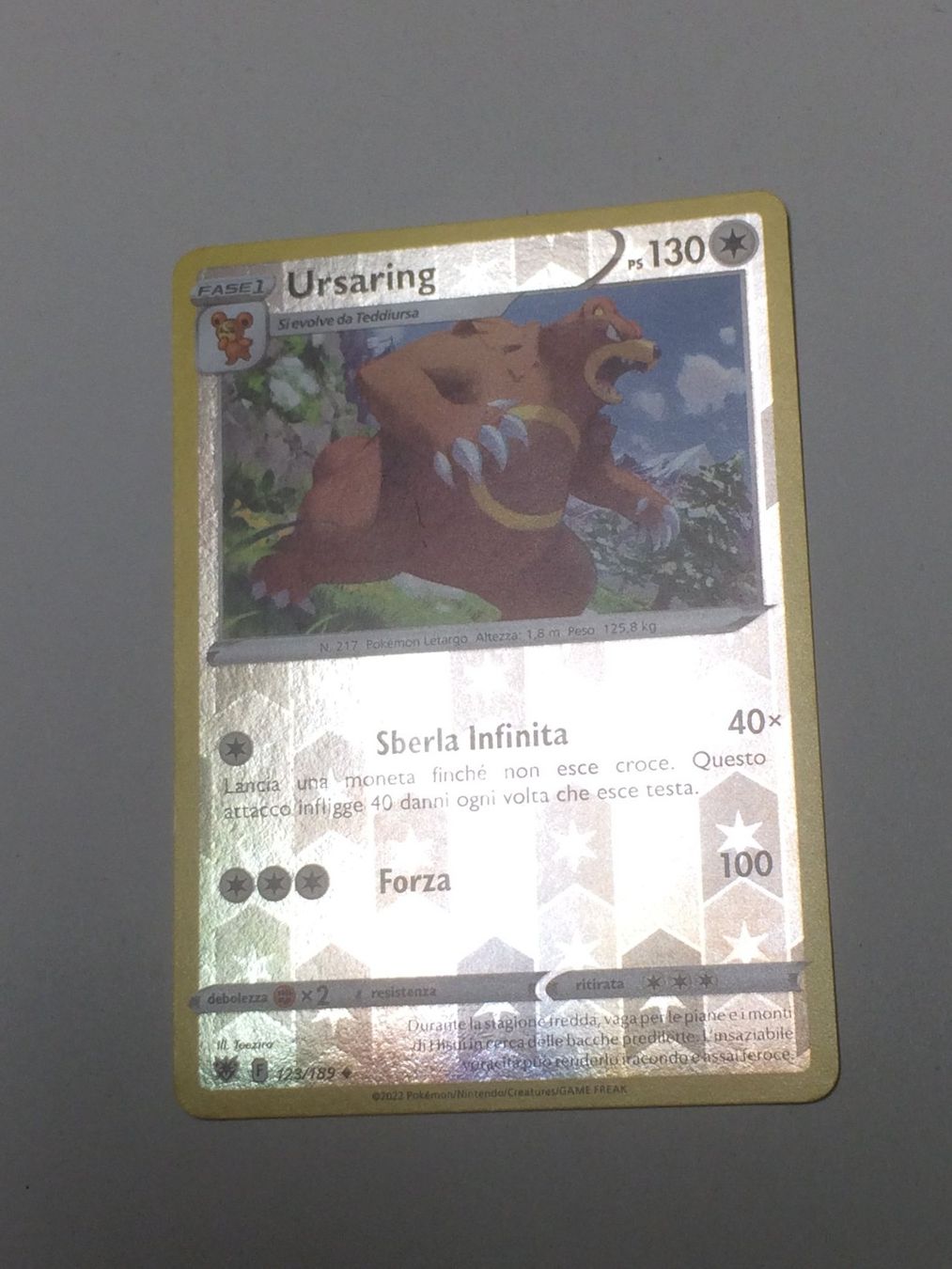 Pokémon Cartes à collectionner: TCG POKEMON Lucentezza siderale ARS 123/189 URSARING Rev – Neuf (Voir description) à Vezia par Aquarius_Age 1
