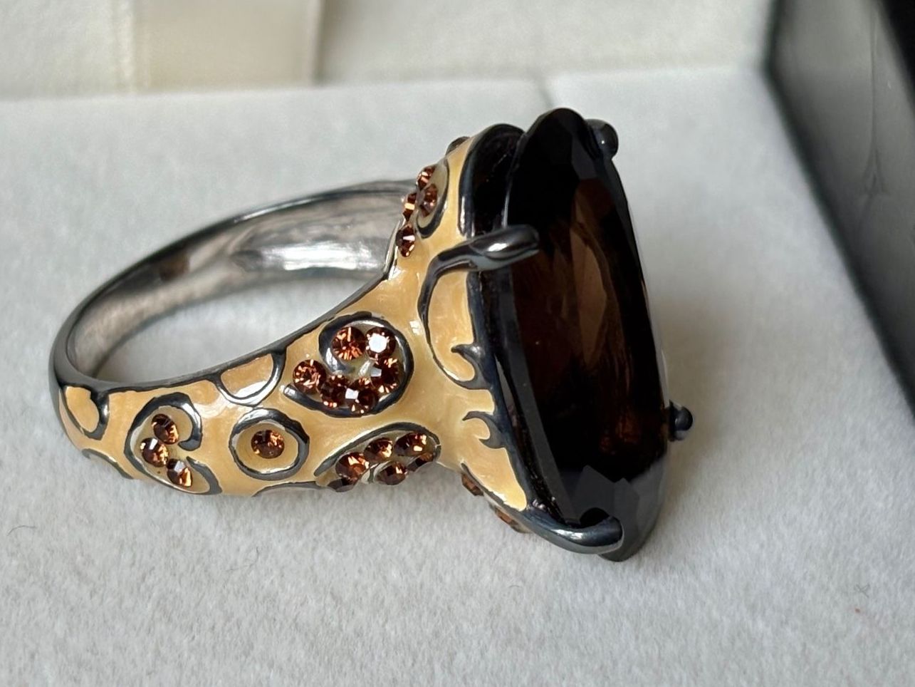 Anelli: Rauchquarz Ring, Silber 925, Gr. 57, NEU – Nuovo (secondo la descrizione) da Brugg AG venduto da lau_9rvy 1