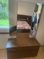 Holz Schminktisch mit Spiegel, Vintage Look, Top Zustand