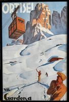 Ski Print Switzerland Ortisei, Framed