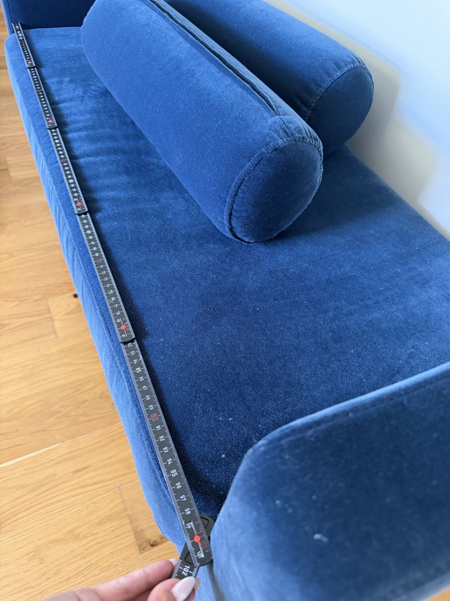 Liegen & Liegestühle: Chaiselongue day bed oder Bank :blau Samt 160cm  – Gebraucht aus Zurich von kat_dcy5 7