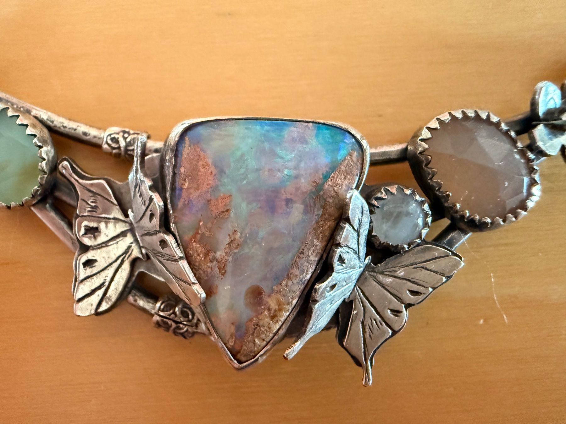 Ketten: Silber Collier mit Australischem Pipe Opal – Neu (gemäss Beschreibung) aus Frauenfeld von Scleo 4
