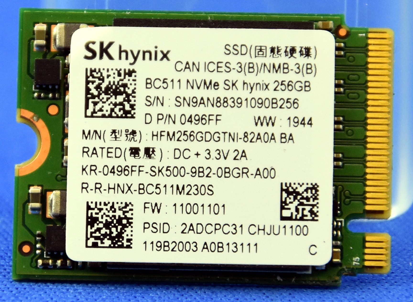 Harddisks: SK hynix NVME SSD BC511 256GB – Gebraucht aus Künten von Arktisde