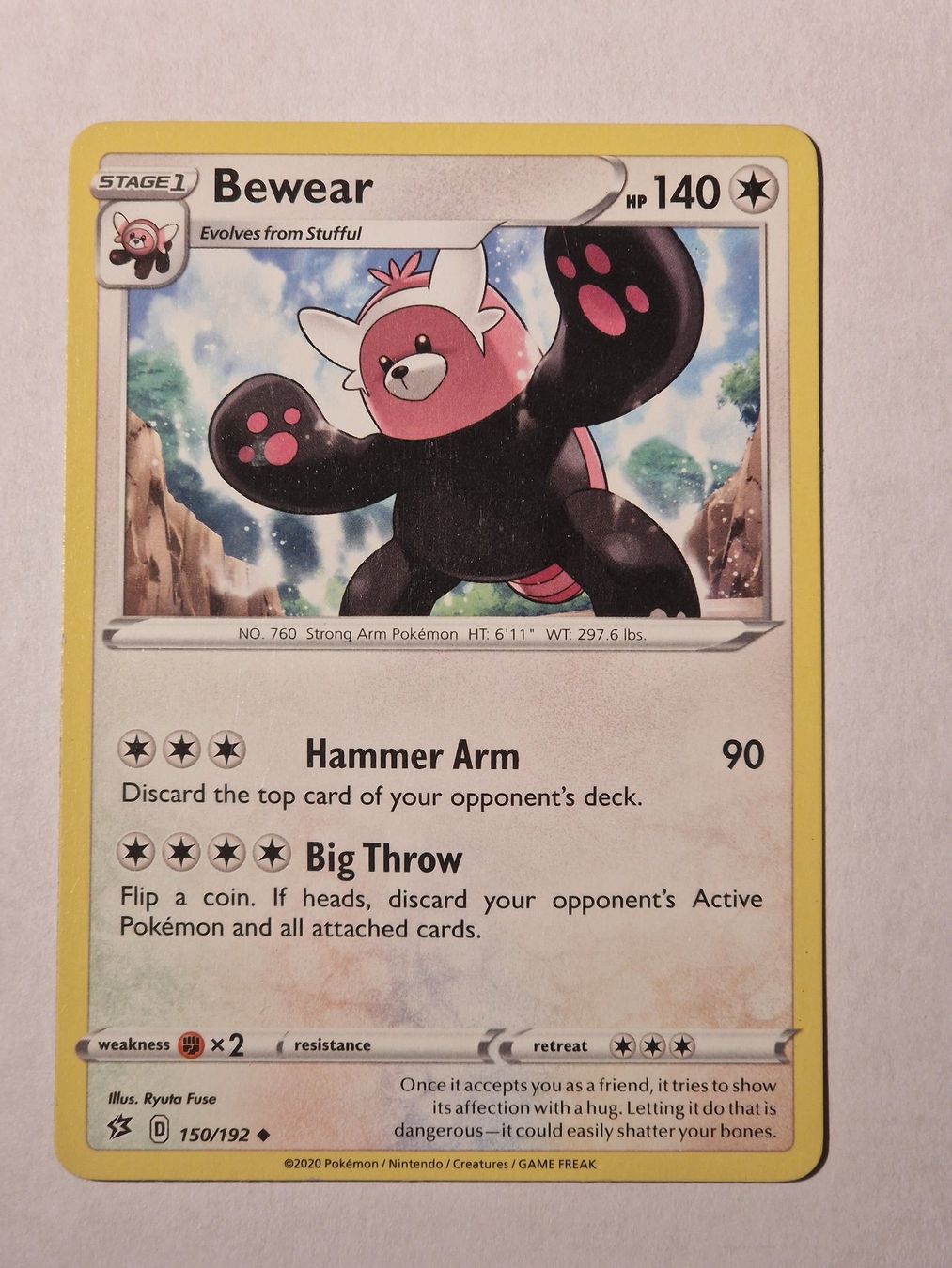 Pokémon Cartes à collectionner: Pokemon - Bewear 150/192 – D'occasion à Greifensee par Janali01