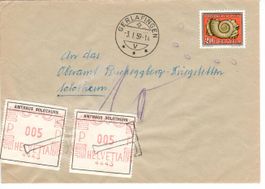 Brief, Gerlafingen -  Tax Amthaus Solothurn - Vignette  1959