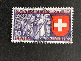 Schweiz 1939 Landi 10 d Vollstempel BAHNPOST 23.II.39 3315