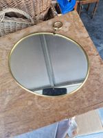 Wandspiegel oval Messingrahmen mit Aufhängering wunderschön