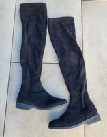 Overknee Stiefel Wildleder Gr. 37 schwarz