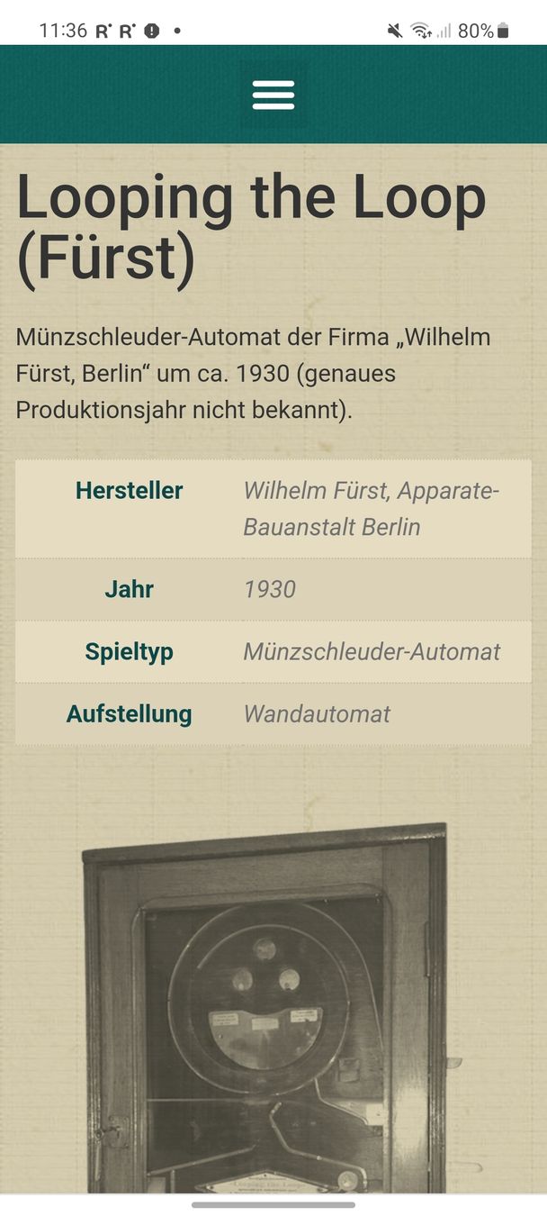 Slot Machine: Antiker Glücksspielautomat "Looping the Loop" 1930 – Usato da Rothenburg venduto da Nosta4 3