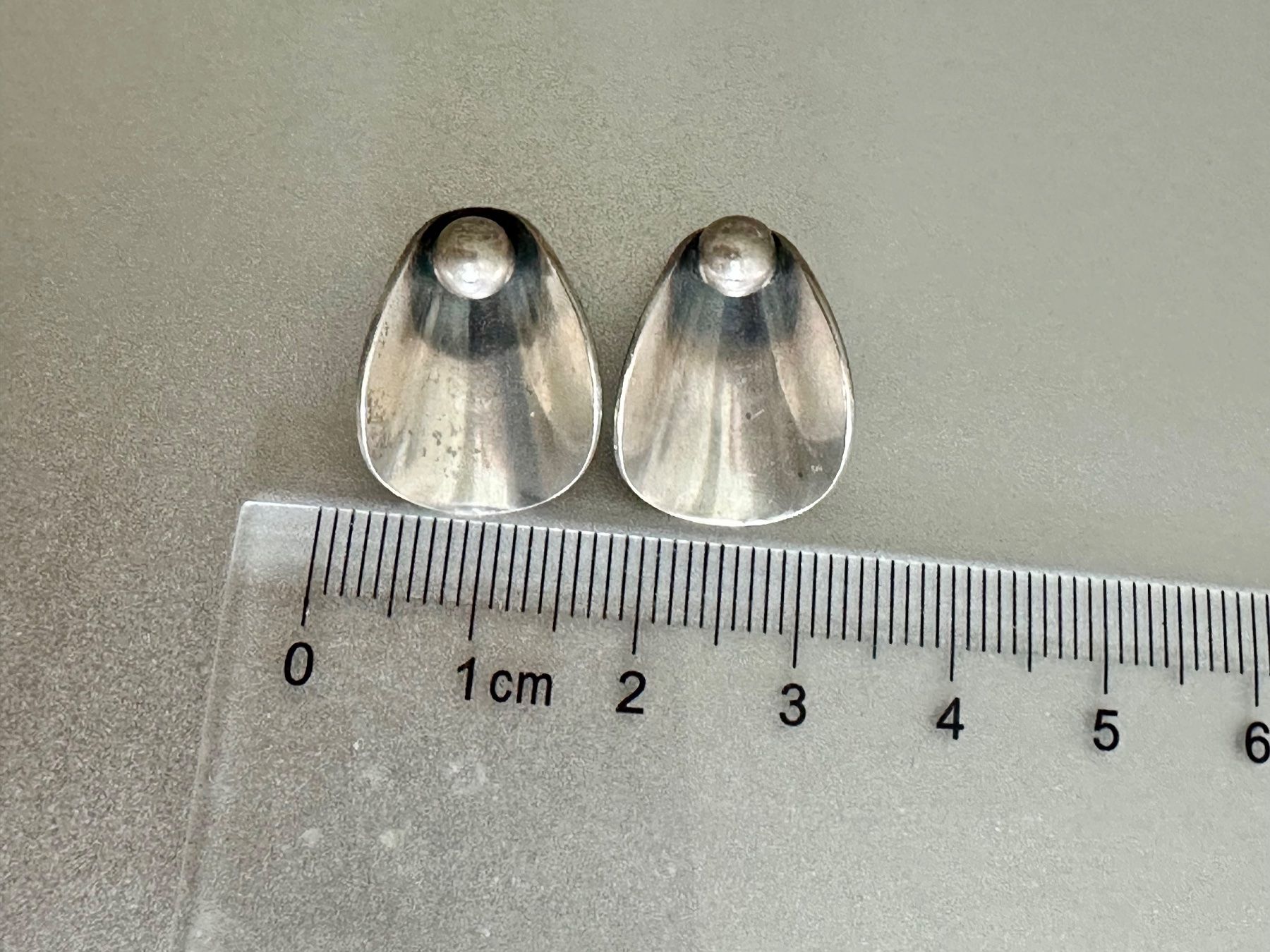 Orecchini pendenti & Orecchini a lobo: Vintage Silber 925 Ohrclips, Nils Eric From, Denmark – Usato da Onex venduto da Antiqueshow 4