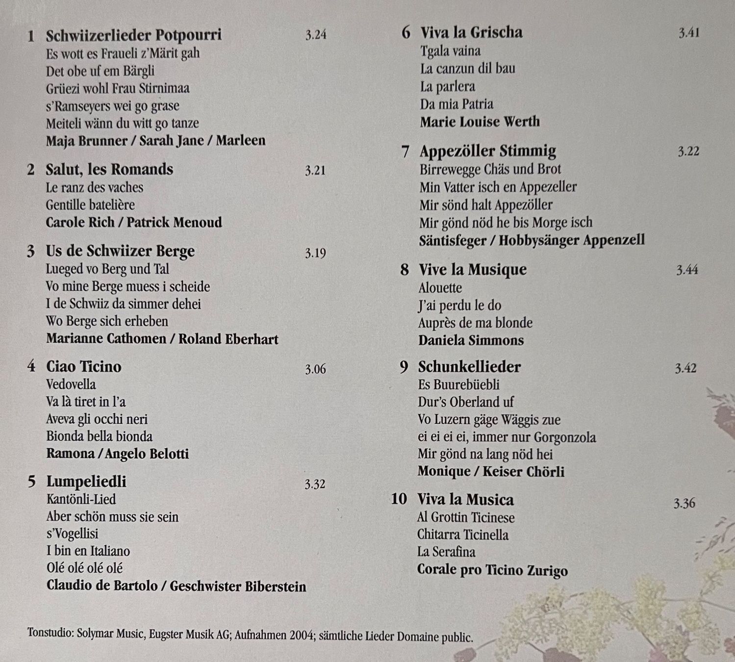 CDs: Eine musikalische Schweizerreise / Diverse Interpreten – Gebraucht aus Näfels von rottabi 1