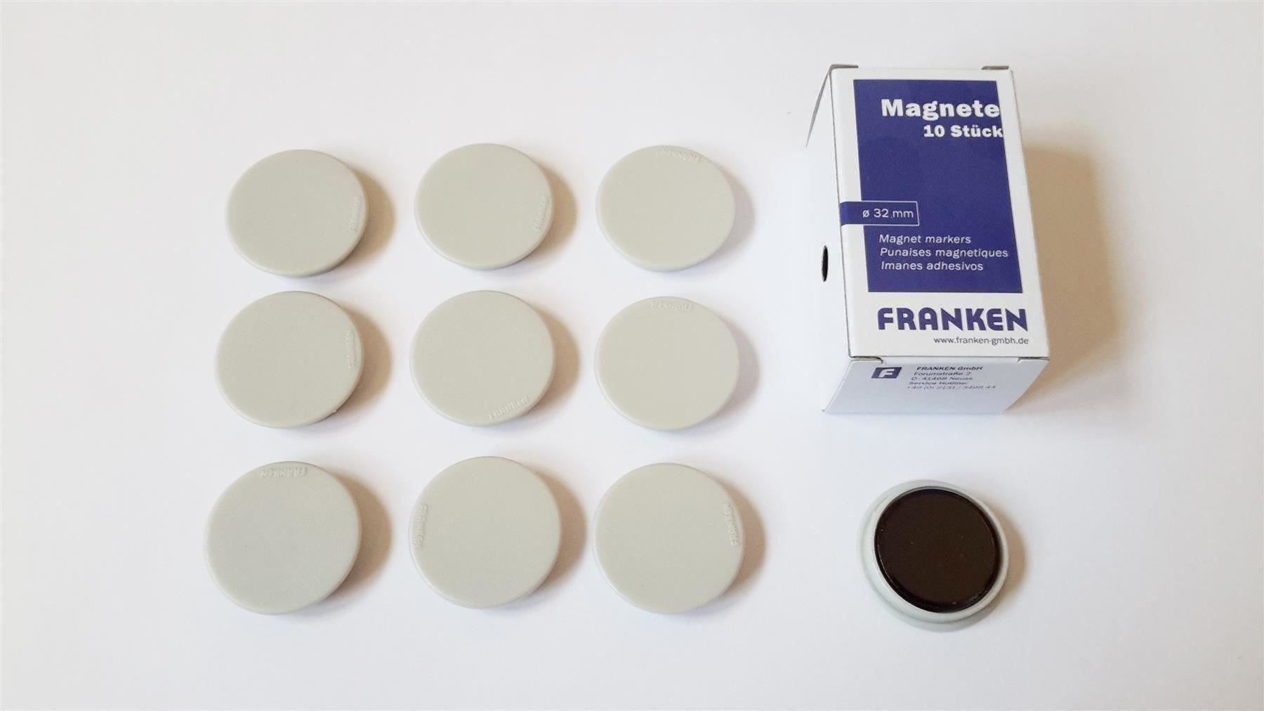 Calamite: Magnete 10 Stück, 32 mm, grau – Nuovo e nell'imballaggio originale da St. Gallen venduto da cointec 1