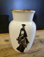 Langenthal Suisse Handbemalte Vintage Vase mit Frauendekor