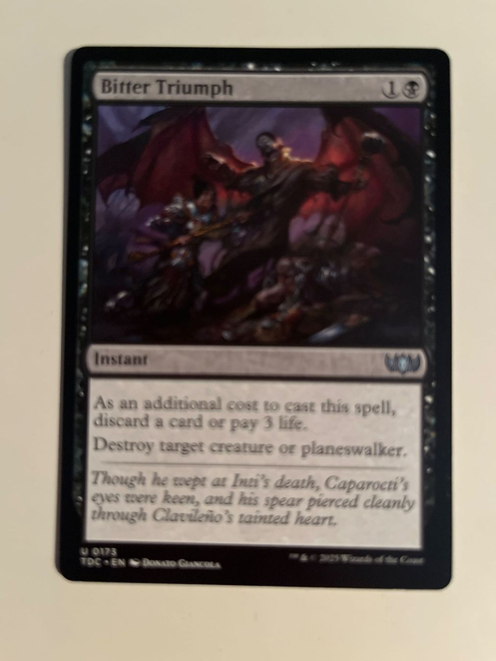 Magic The Gathering Carte collezionabili: 1 x Bitter Triumph - Magic: The Gathering - MtG – Usato da Kriens venduto da Shadi1980