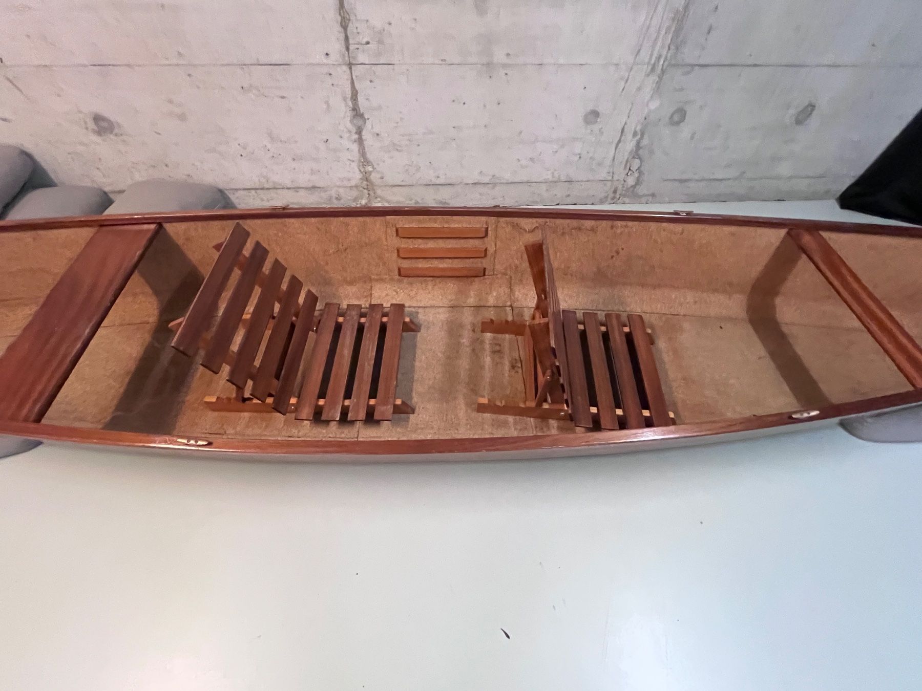 Selbstbau Barche: Kajak Boot Holz mit Paddel – Usato da Biberstein venduto da Ramathur 3