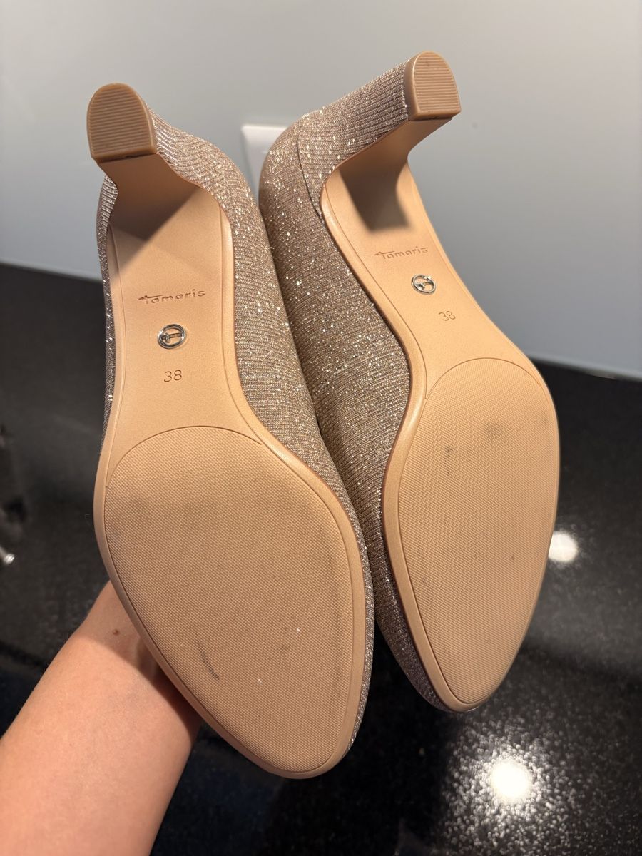 Tamaris Scarpe da donna: Neue Tamaris Glitzerpumps 38 – Nuovo (secondo la descrizione) da Schaffhausen venduto da 2nd_Glory 1