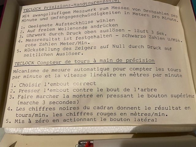 Misurare: Handtachometer TECLOCK JAPAN Neuwertig Messgerät Traktor – Nuovo (secondo la descrizione) da Hellikon venduto da josef50. 1