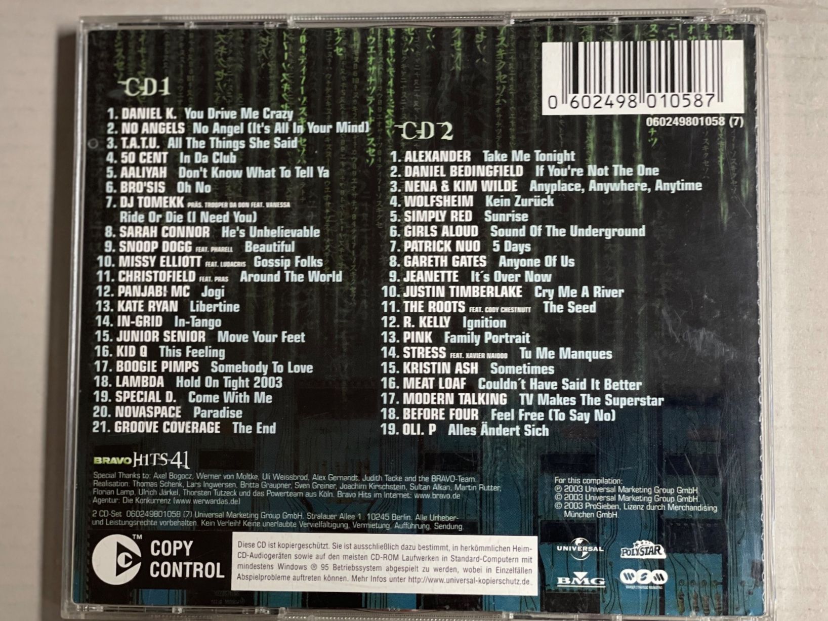 CD: Bravo Hits 41 – Usato da Muri b. Bern venduto da AdidasCollector 3