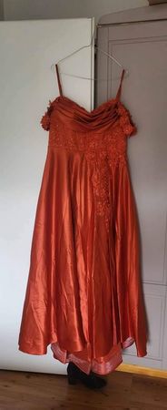 Robe de soirée orange cuivré, taille L, jamais portée