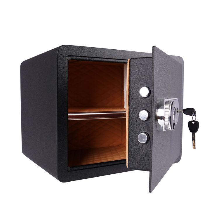 Cassaforte HMF 49203-11 Antracite 38x30x30 Cm - Con Serratura A Chiave, Per Casa O Ufficio