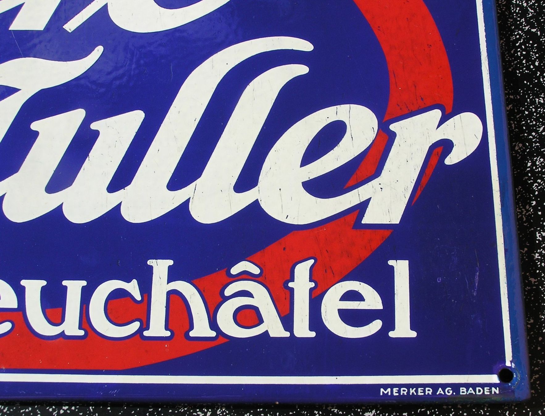 Insegne: EMAILSCHILD BIERE MULLER NEUCHATEL – Usato da Grenchen venduto da Antique-hunter 5