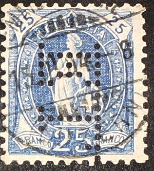 Tous les timbres: Perfin   20 – D'occasion à Opfikon par webstar30