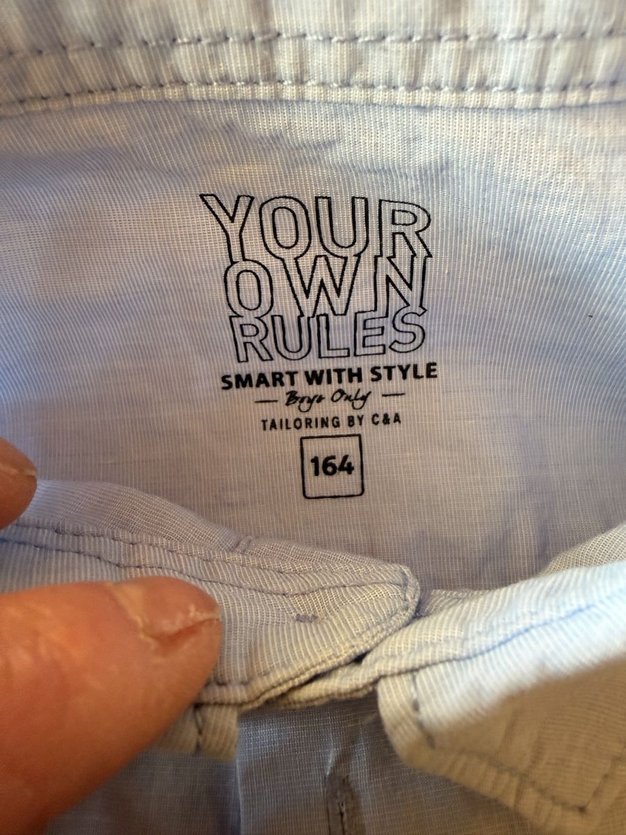 C&A Camicie, T-shirt & Polo: Hemd Gr. 164 Hellblau langarm – Usato da Burgdorf venduto da vicae 1
