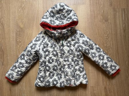 Manteau/doudoune réversible rouge/blanc/noir fleurs Kenzo 