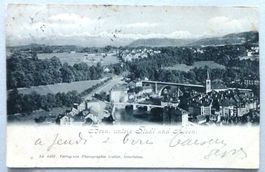 Bern, untere Stadt und Alpen