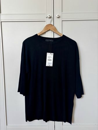 Schwarzes Zara Oversize T-Shirt, Grösse S, Neu mit Etikett