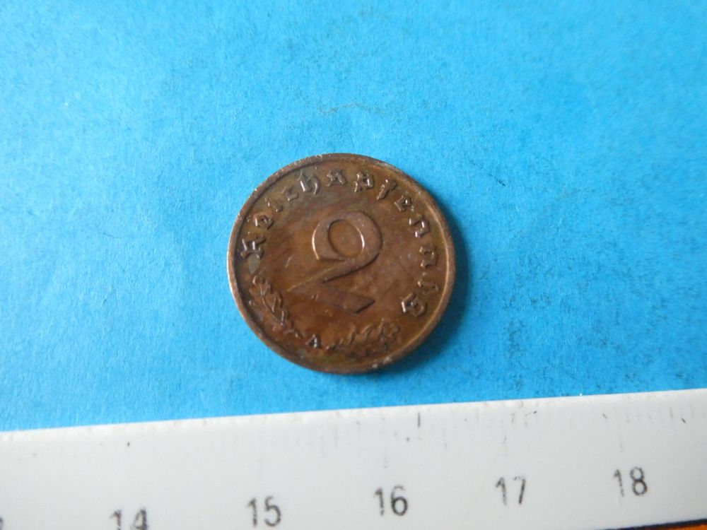 Dt. Reich 1937 A, 2 Reichspfennig (Gebraucht) in Hinterforst für CHF 1 ...