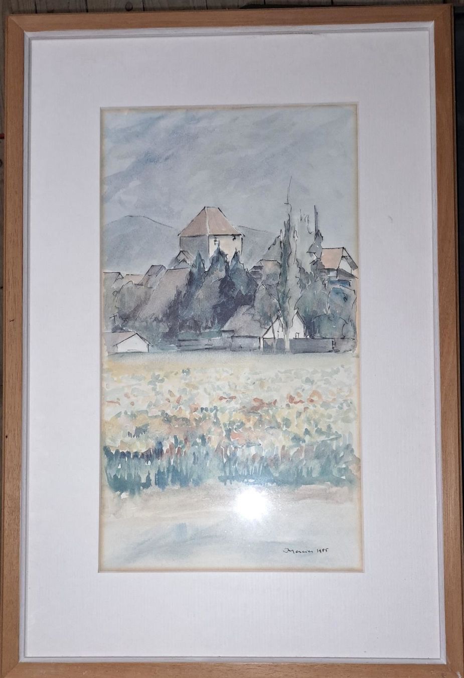 Dipinti: Halten  Litho Aquarell von J. Mercier – Usato da Solothurn venduto da Bepposol
