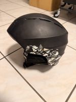  Skihelm mit Skibrille schwarz Grösse 53-57cm
