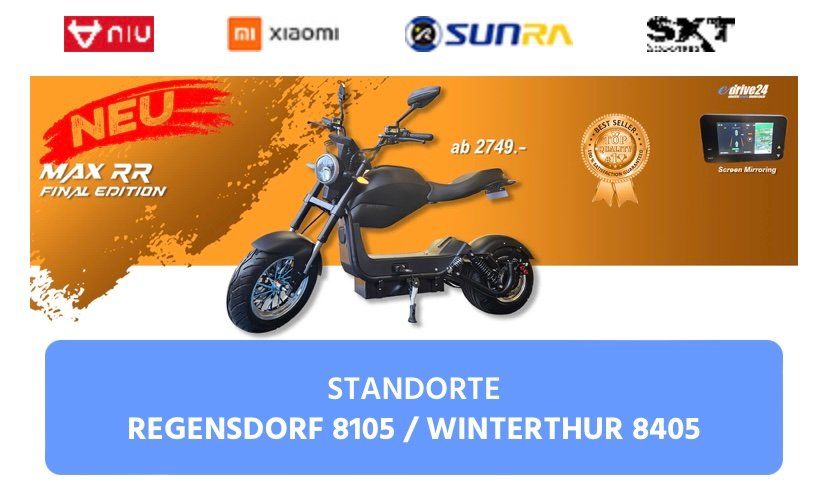 Scooter: Elektro Roller Max RR, Vorführmodell – Usato da Regensdorf venduto da e-drive24 5