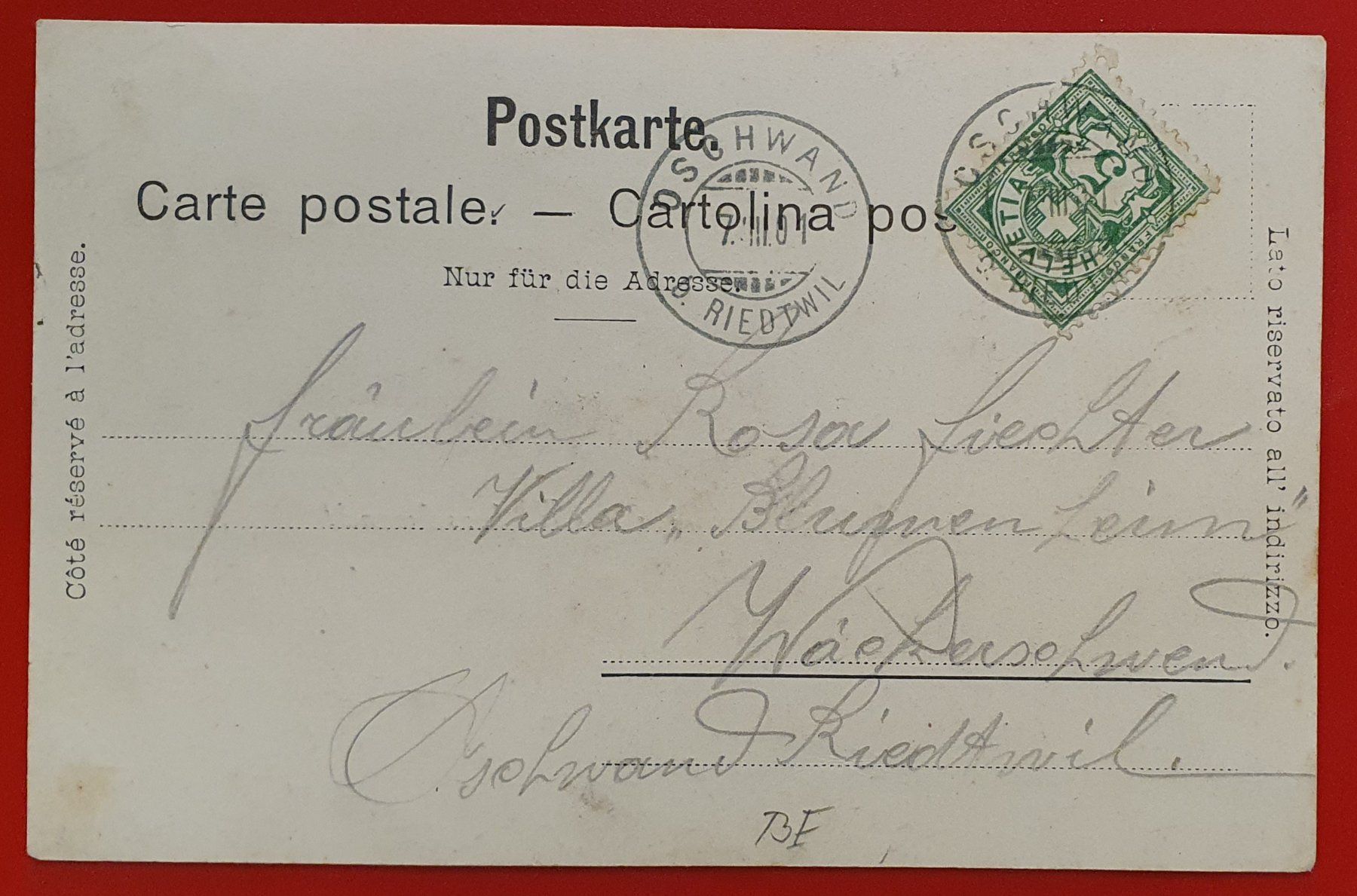 Ansichtskarten: Gruss aus Wäkerschwend 1901 – Gebraucht aus Kreuzlingen von Rschweiz1 1