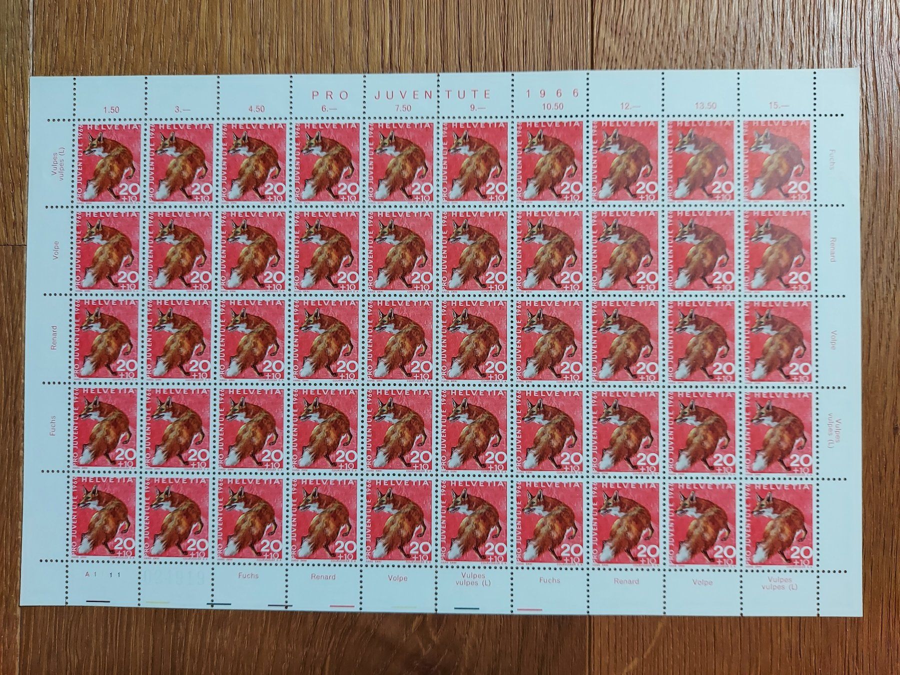 Tutti i francobolli: Postfrisch, gültige Schweizer Frankatur, Briefmarkenbogen – Nuovo e nell'imballaggio originale da Heiden venduto da ber_b77f