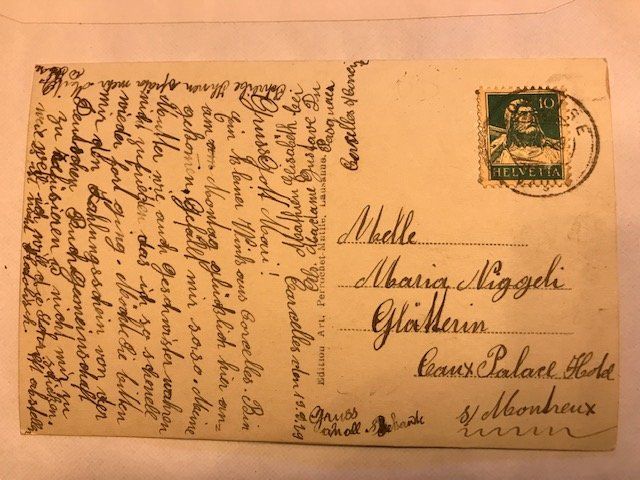 Cartoline postali: Corcelles s/Concise, von 1929 – Usato da Niederscherli venduto da Lucia16 1