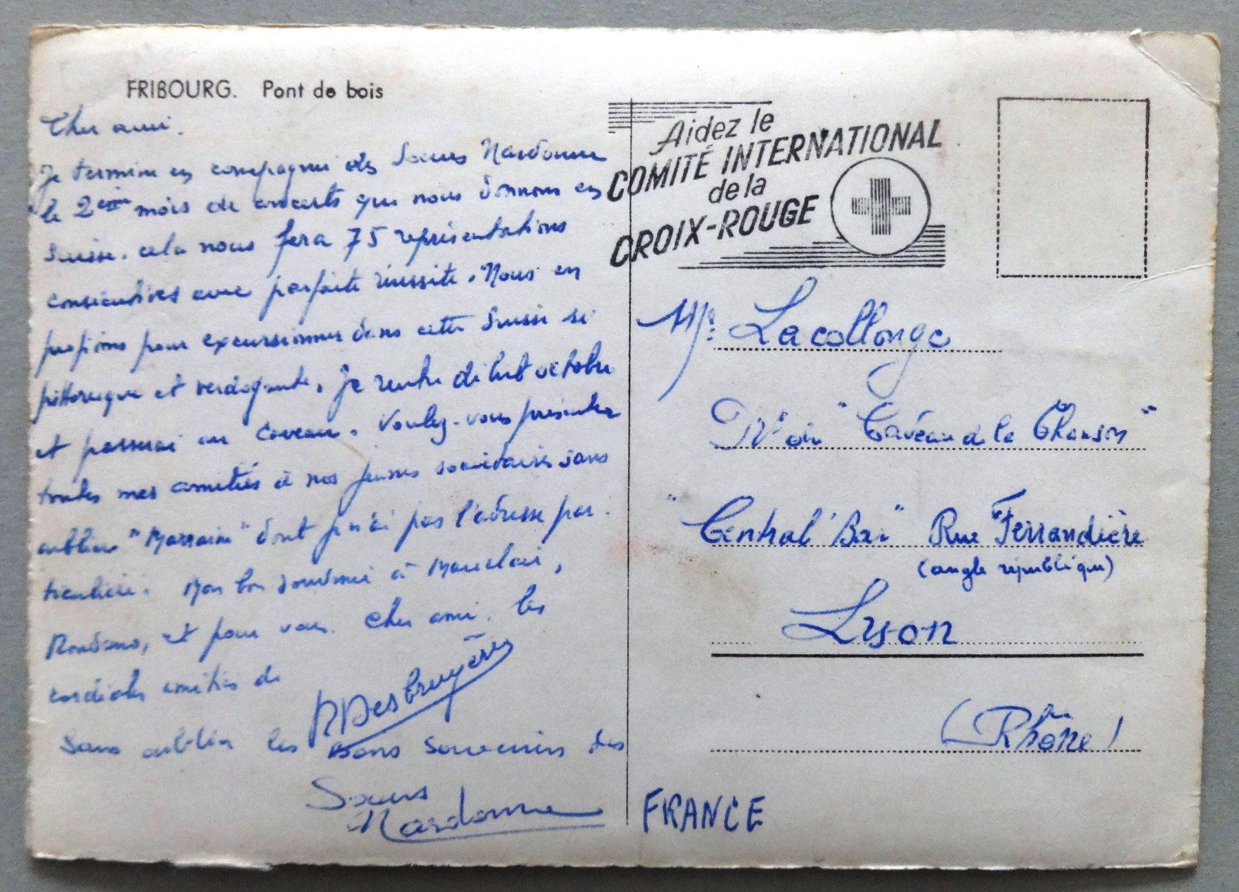Cartes postales: Fribourg - Pont de Bois – Défectueux à Fétigny par Billy2miny 1