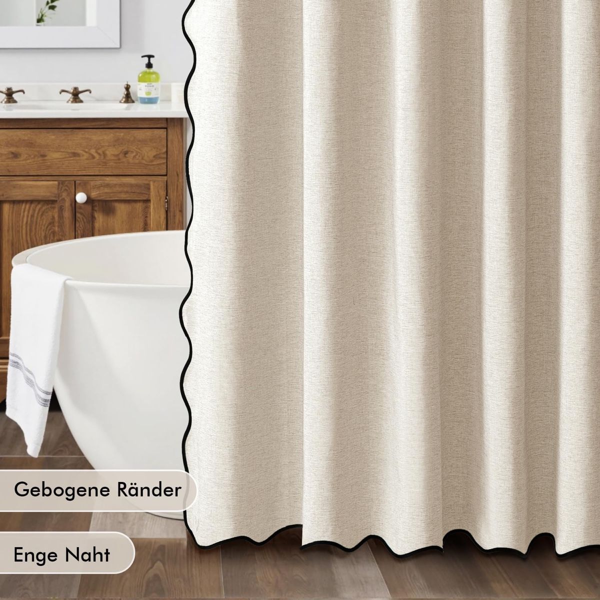 Tende: MIULEE Leinen Duschvorhang 180x200 – Nuovo e nell'imballaggio originale da Solothurn venduto da michelleschmid 4