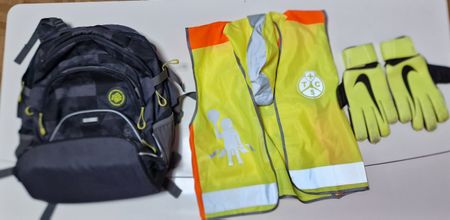 Coocazoo Rucksack Schulrucksack + Leuchtweste & FussssssHand