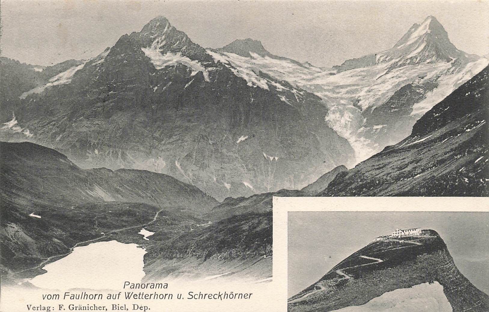 Cartoline postali: Panorama Faulhorn schrecknörner – Usato da Biasca venduto da Blenio71